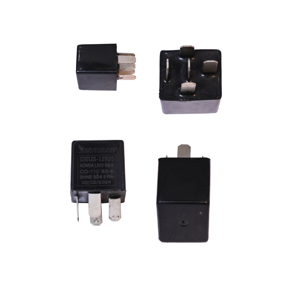 Deutsche Relay For Honda Shine BS-VI 5 Pin (Relay Fuse Box)