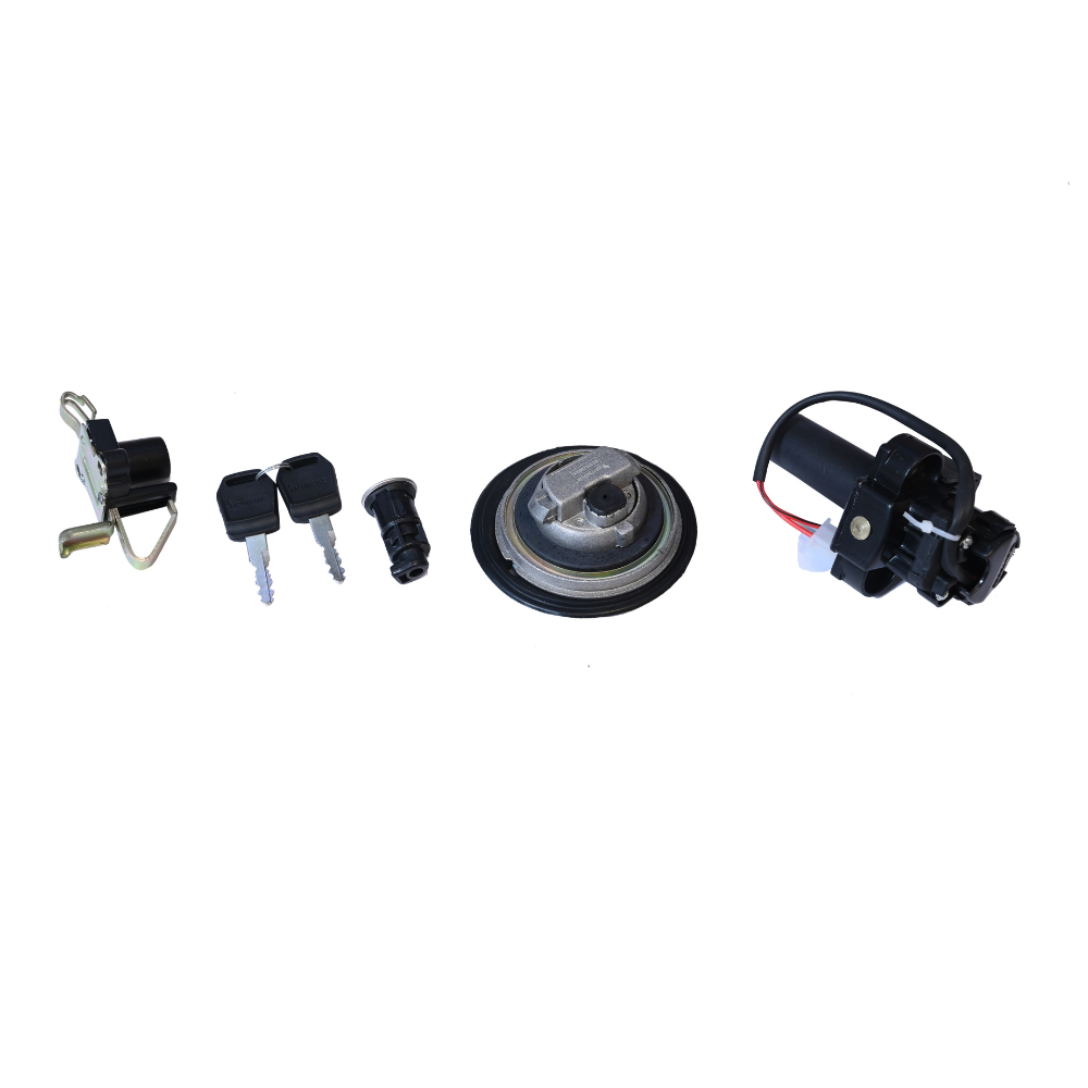 Deutsche Ignition Lock Kit For Hero Glamour Disk Digital (2014 Model) (Set of 4) Consisting of Ignition Cum Steering Lock, Petrol Tank Lock, Seat Lock & Tool Box Lock