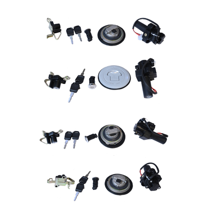 Deutsche Ignition Lock Kit For Hero Glamour Disk Digital (2014 Model) (Set of 4) Consisting of Ignition Cum Steering Lock, Petrol Tank Lock, Seat Lock & Tool Box Lock