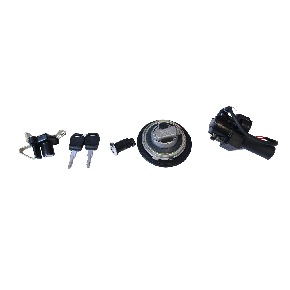 Deutsche Ignition Lock Kit For Hero Glamour Disk Digital (2014 Model) (Set of 4) Consisting of Ignition Cum Steering Lock, Petrol Tank Lock, Seat Lock & Tool Box Lock