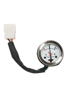 Deutsche 11 Ammeter for Royal Enfield Classic 350 (White Dial With 12V Bulb & Mounting Rubber) (4 Pin White Coupler)